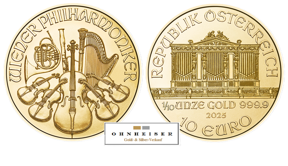 1/10 Oz Wiener Philharmoniker Gold zehntel Unze