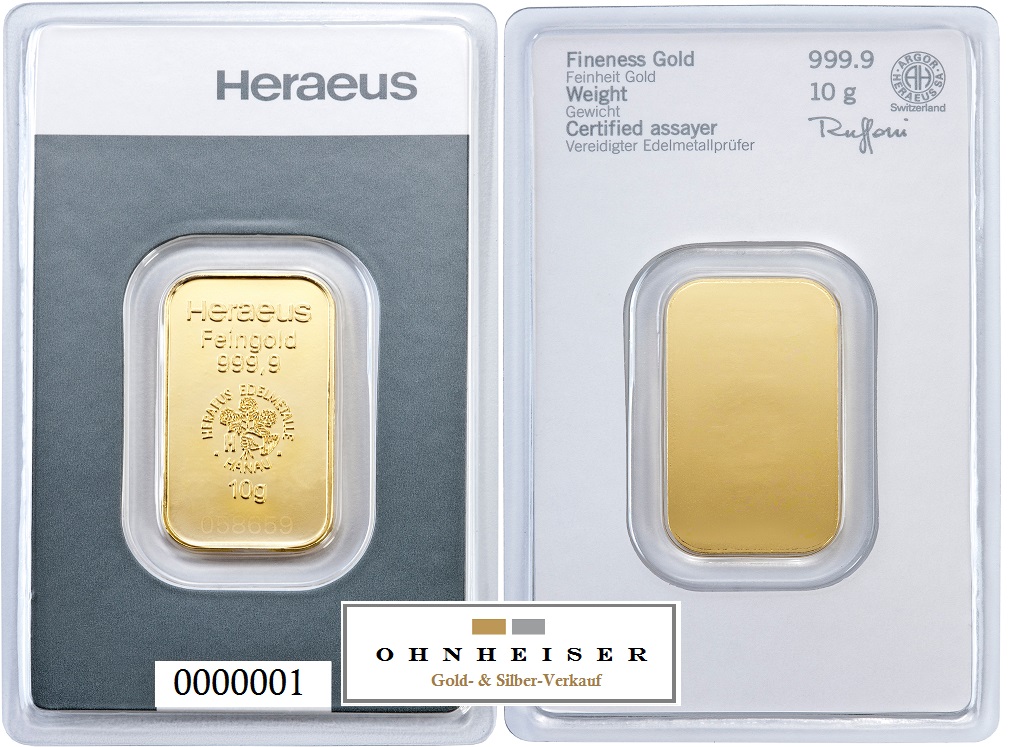 Goldbarren 10 Gramm