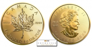1 Gramm Maple Leaf Feingoldm�nze