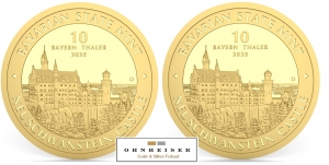 1/10 Bayern Thaler Feingoldunze