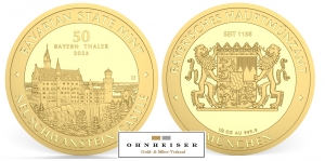 1/2 Bayern-Thaler Feingoldunze