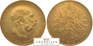 100 Kronen sterreich Feingoldmnze