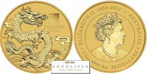 1/2 OZ Drache 2024 Gold Australien 