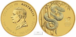 1/1 OZ Schlange 2025 Gold Australien 