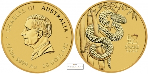 1/2 OZ Schlange 2025 Gold Australien 