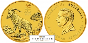 1/4 OZ Ziege 2027  Gold Australien 