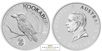 1/1 Oz Kookaburra Feinsilberunze Australien