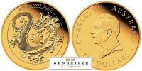 1/1 OZ Drache 2024 Gold Australien 