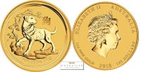 1/1 Unze Gold Australien Lunar II Hund 2018 Sonderpreis, fast ausverkauft